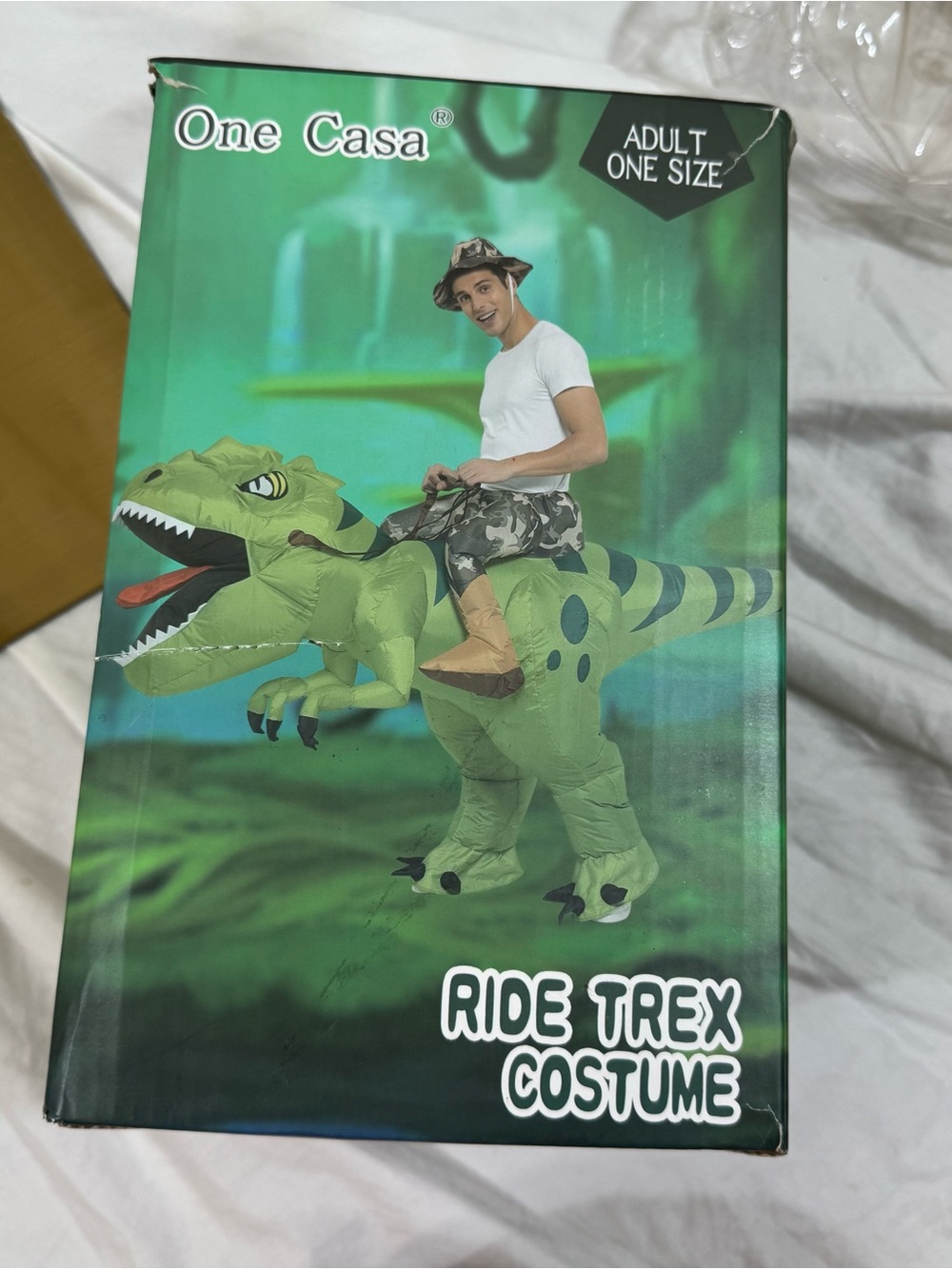 Adult T-Rex Inflatable Halloween Costume One Size Dinosaur